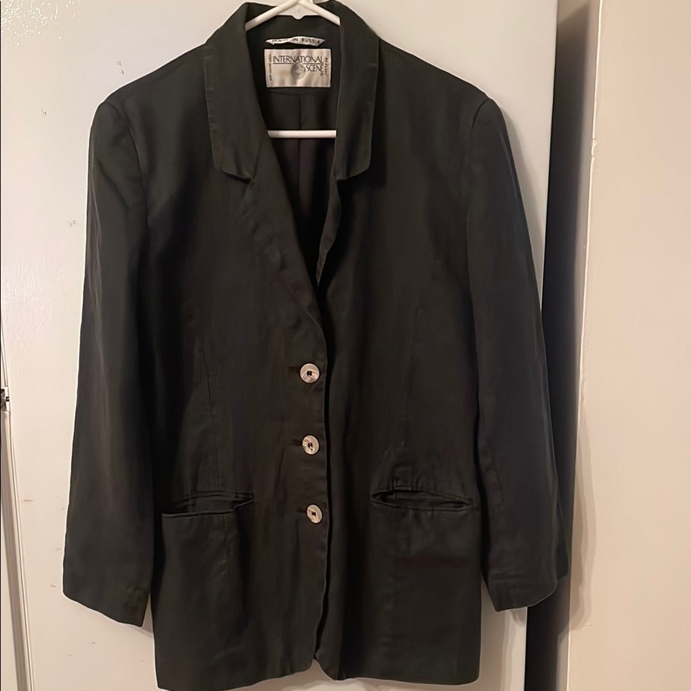 International Scene Women's Size 8 Black‎ Vintage Blazer